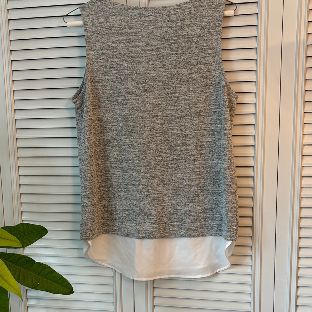 Banana Republic Heather Gray Layered Tank Top Size M - Picture 4 of 6